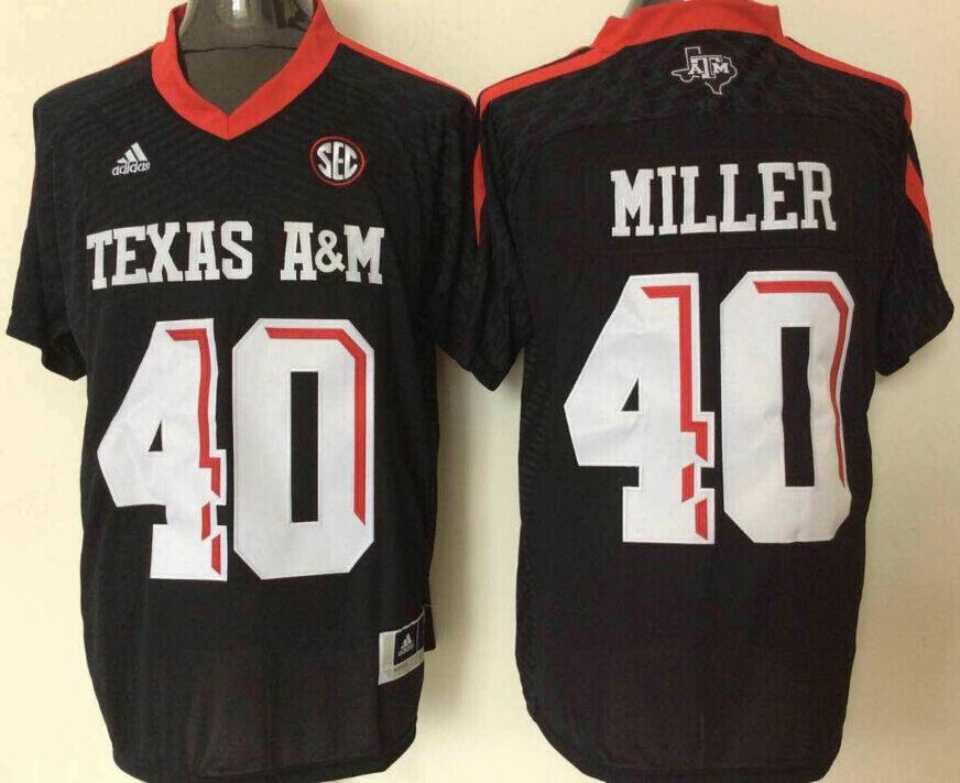 Men's Texas A&M Aggies Von Miller #40 Black Jersey